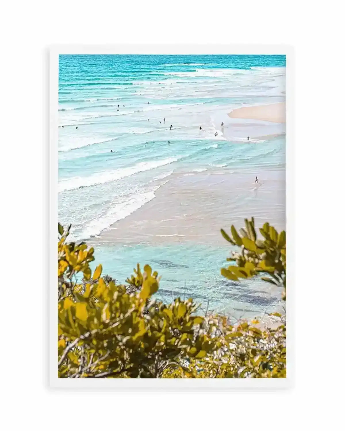 View to Wategos II | PT Art Print from Olive et Oriel where you can shop wallpaper and artworks online