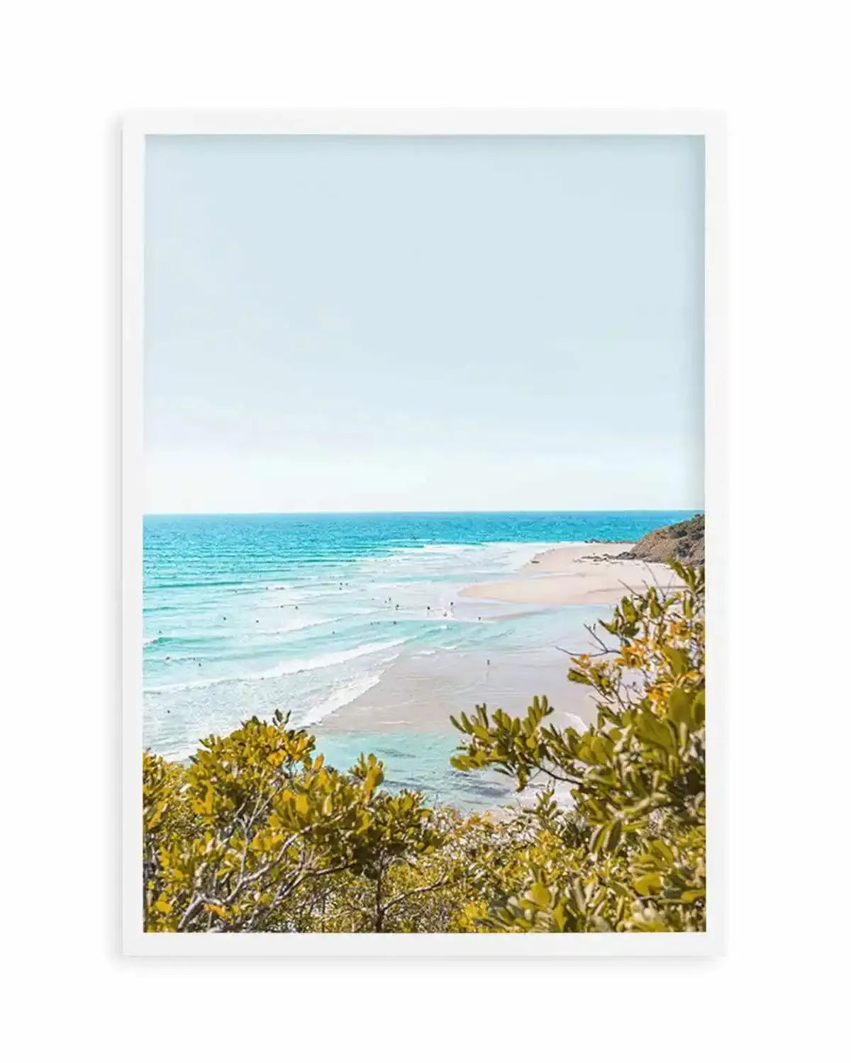 View to Wategos | PT Art Print from Olive et Oriel where you can shop wallpaper and artworks online