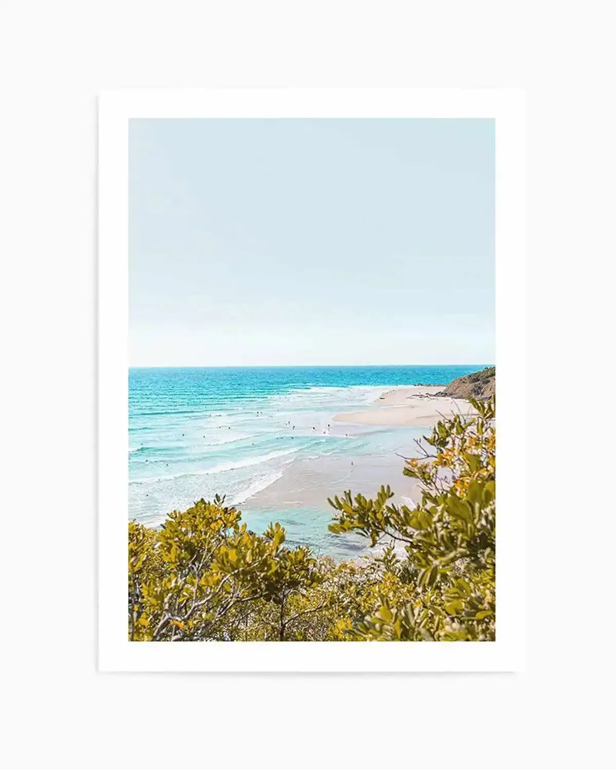 View to Wategos | PT Art Print from Olive et Oriel where you can shop wallpaper and artworks online