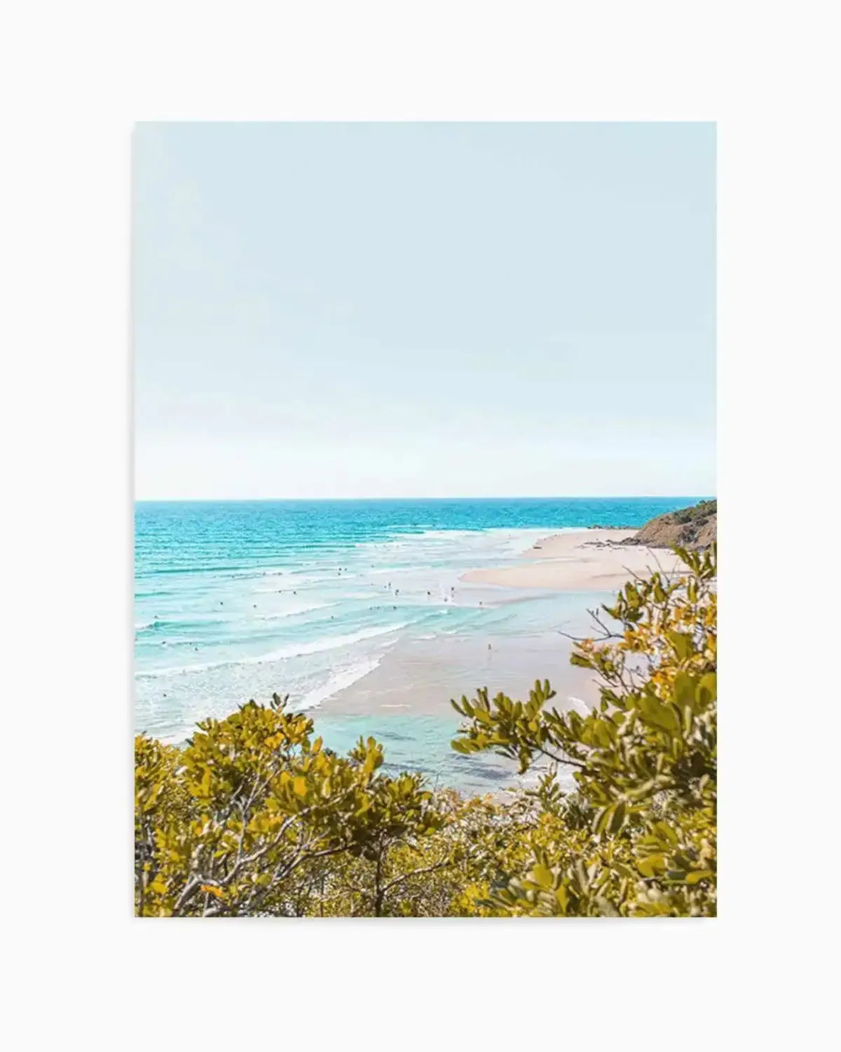 View to Wategos | PT Art Print from Olive et Oriel where you can shop wallpaper and artworks online