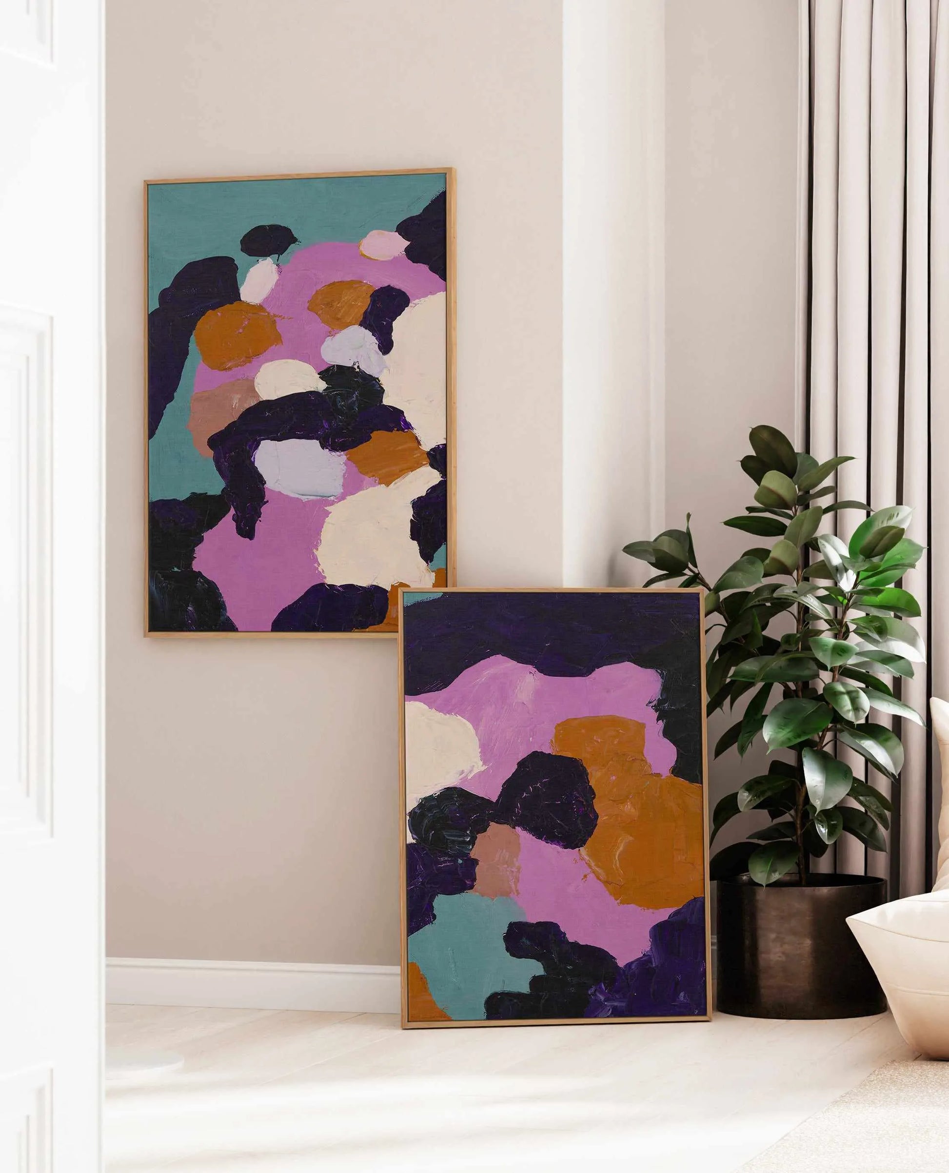 View from a Far I PT by Alicia Benetatos | Framed Canvas Art Print from Olive et Oriel where you can shop wallpaper and artworks online