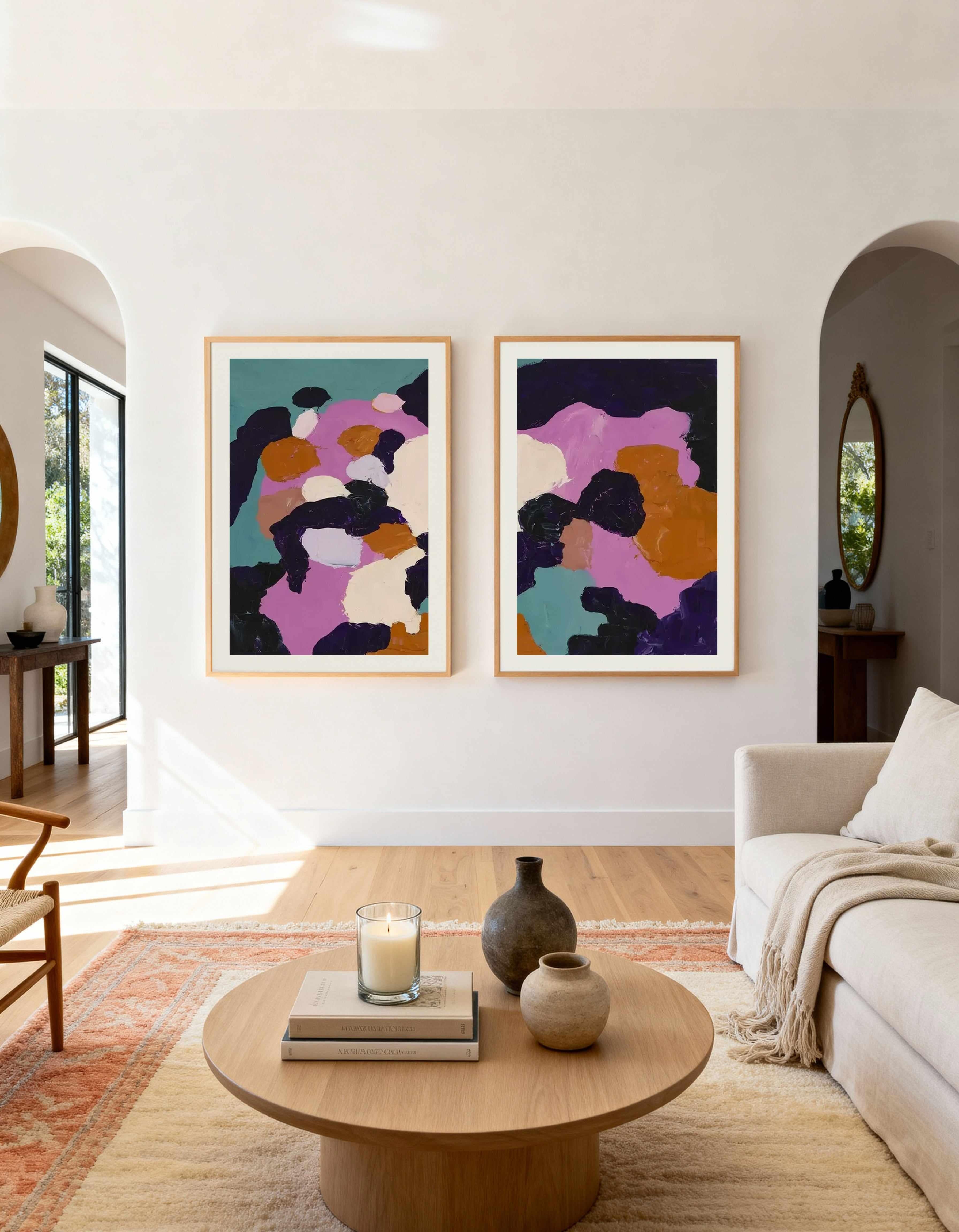 View from a Far PT I & II by Alicia Benetatos Art Print Set of 2 | Matching Wall Art