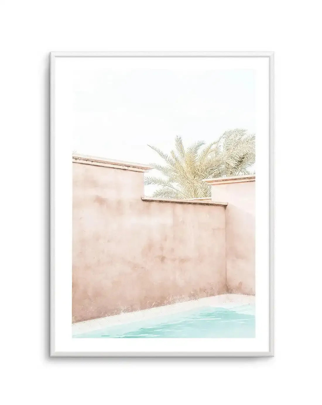 Villa De Marrakech II Art Print-Shop Australian Art Prints Online with Olive et Oriel - Our collection of Moroccan art prints offer unique wall art including moroccan arches and pink morocco doors of marrakech - this collection will add soft feminine colour to your walls and some may say bohemian style. These traditional morocco landscape photography includes desert scenes of palm trees and camel art prints - there is art on canvas and extra large wall art with fast, free shipping across Austral