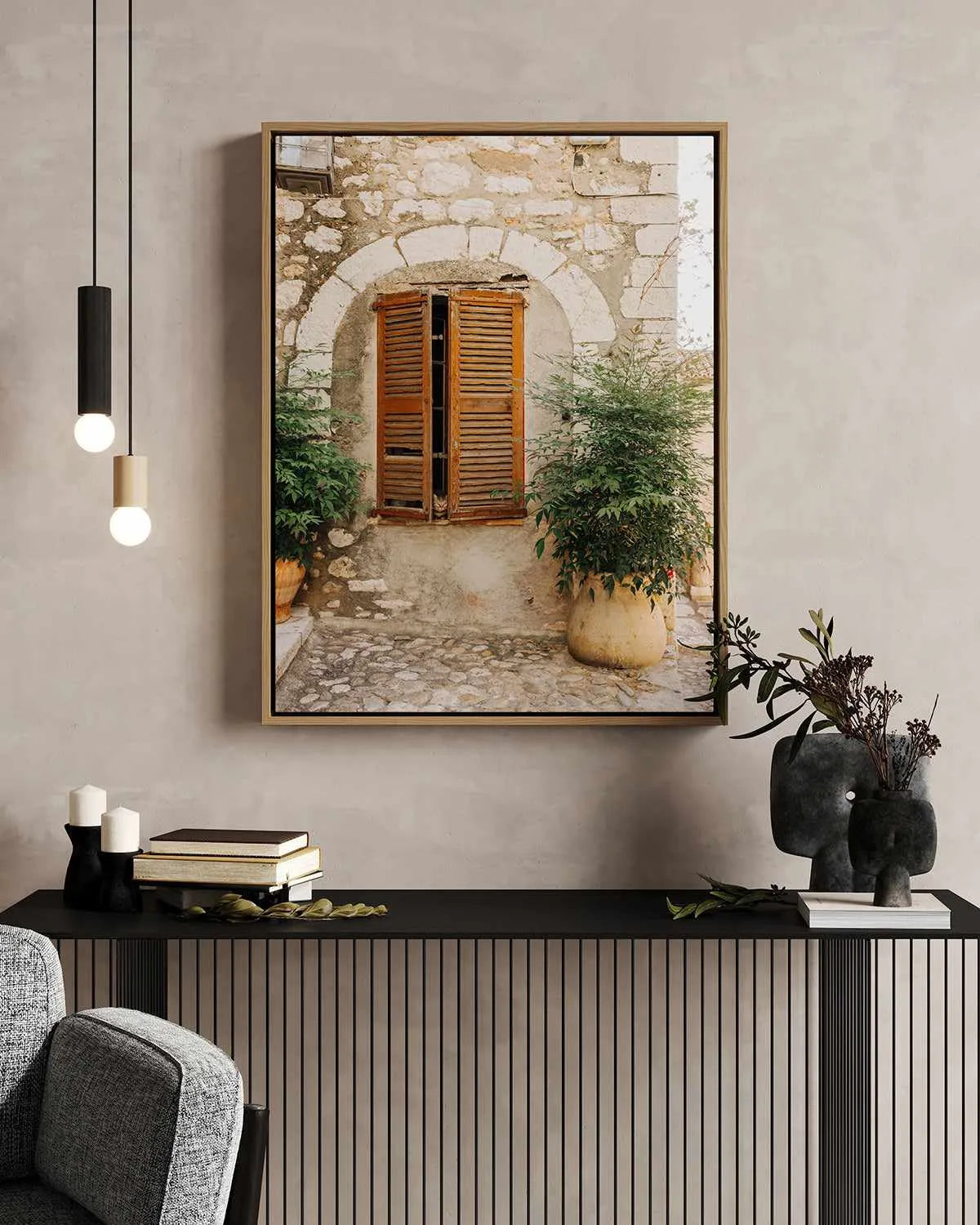 Villa Provence II by Jovani Demetrie | Framed Canvas Art Print from Olive et Oriel where you can shop wallpaper and artworks online
