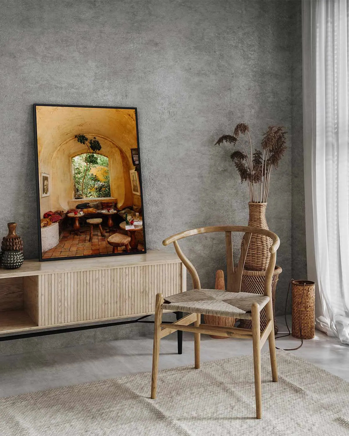 Villa Port by Jovani Demetrie | Framed Canvas Art Print from Olive et Oriel where you can shop wallpaper and artworks online