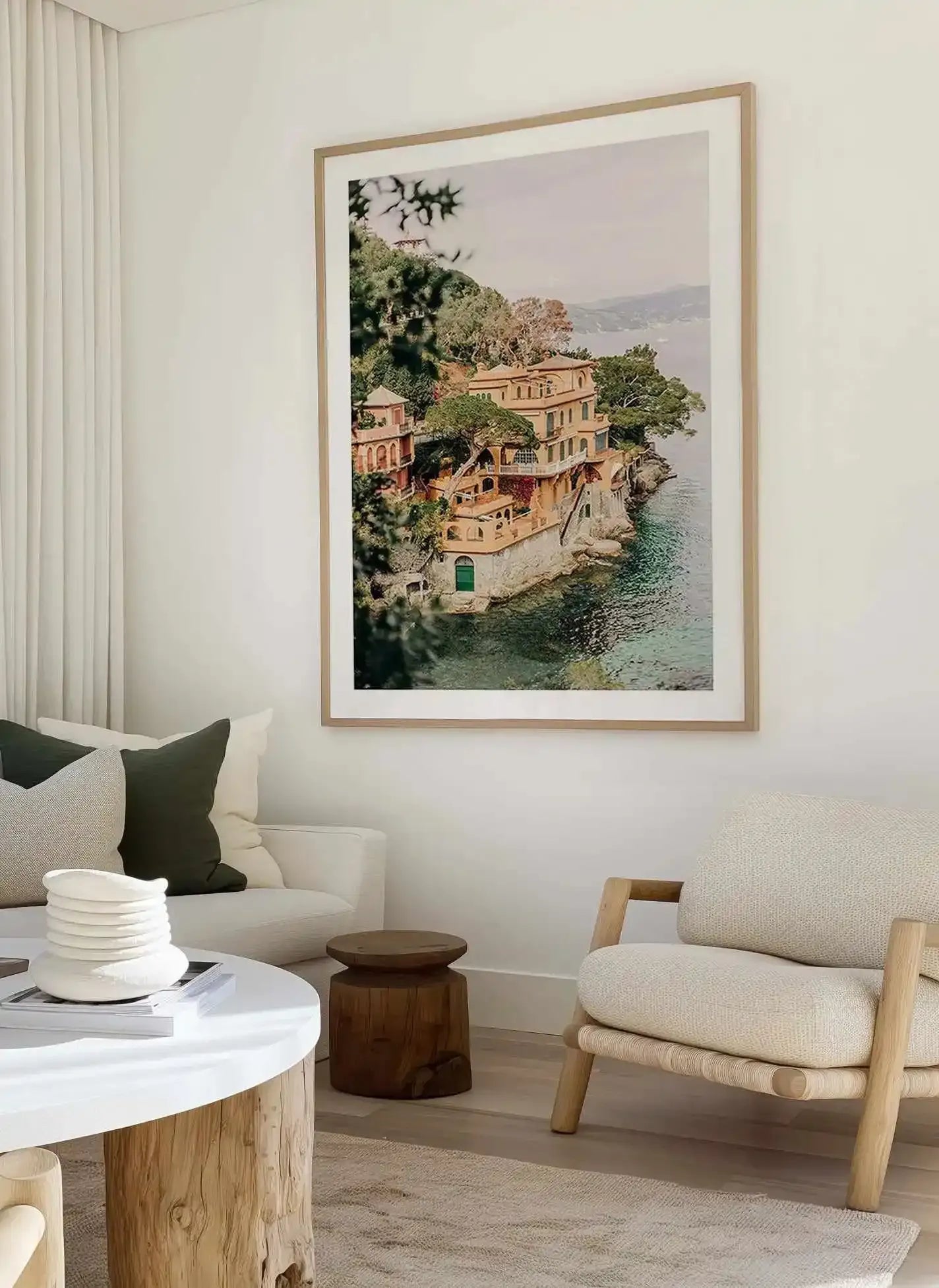 Villa by the Sea Italy by Jovani Demetrie Art Print from Olive et Oriel where you can shop wallpaper and artworks online