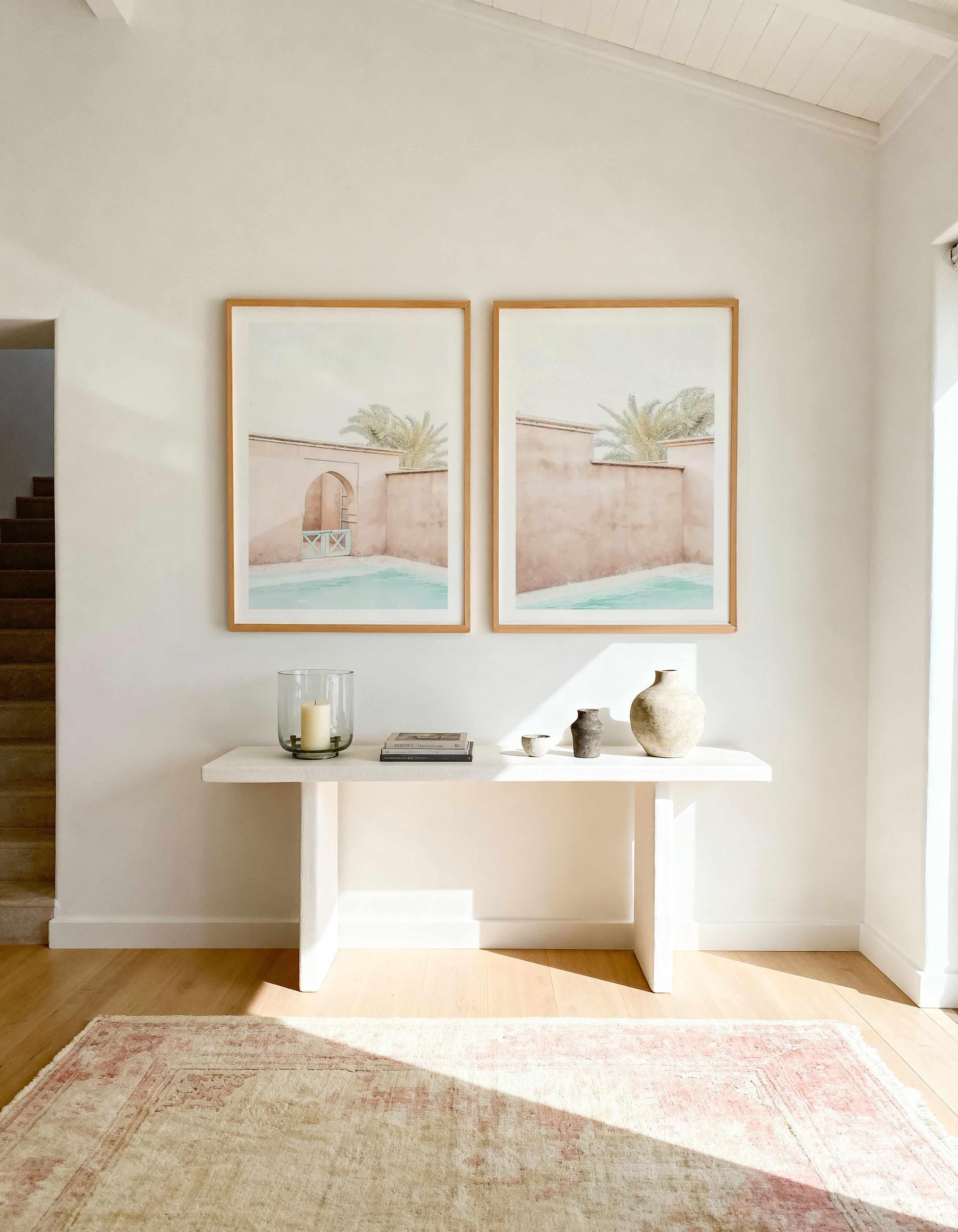 Villa De Marrakech I & II Art Print Set of 2 | Matching Wall Art from Olive et Oriel where you can shop wallpaper and artworks online