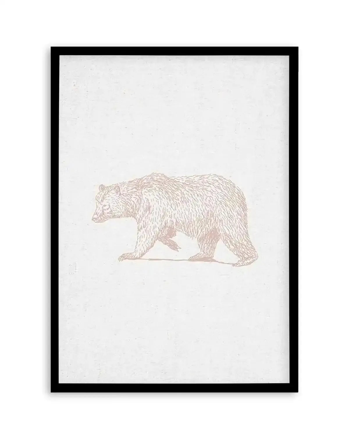 Vintage Bear on Linen | Customise Me! Art Print from Olive et Oriel where you can shop wallpaper and artworks online