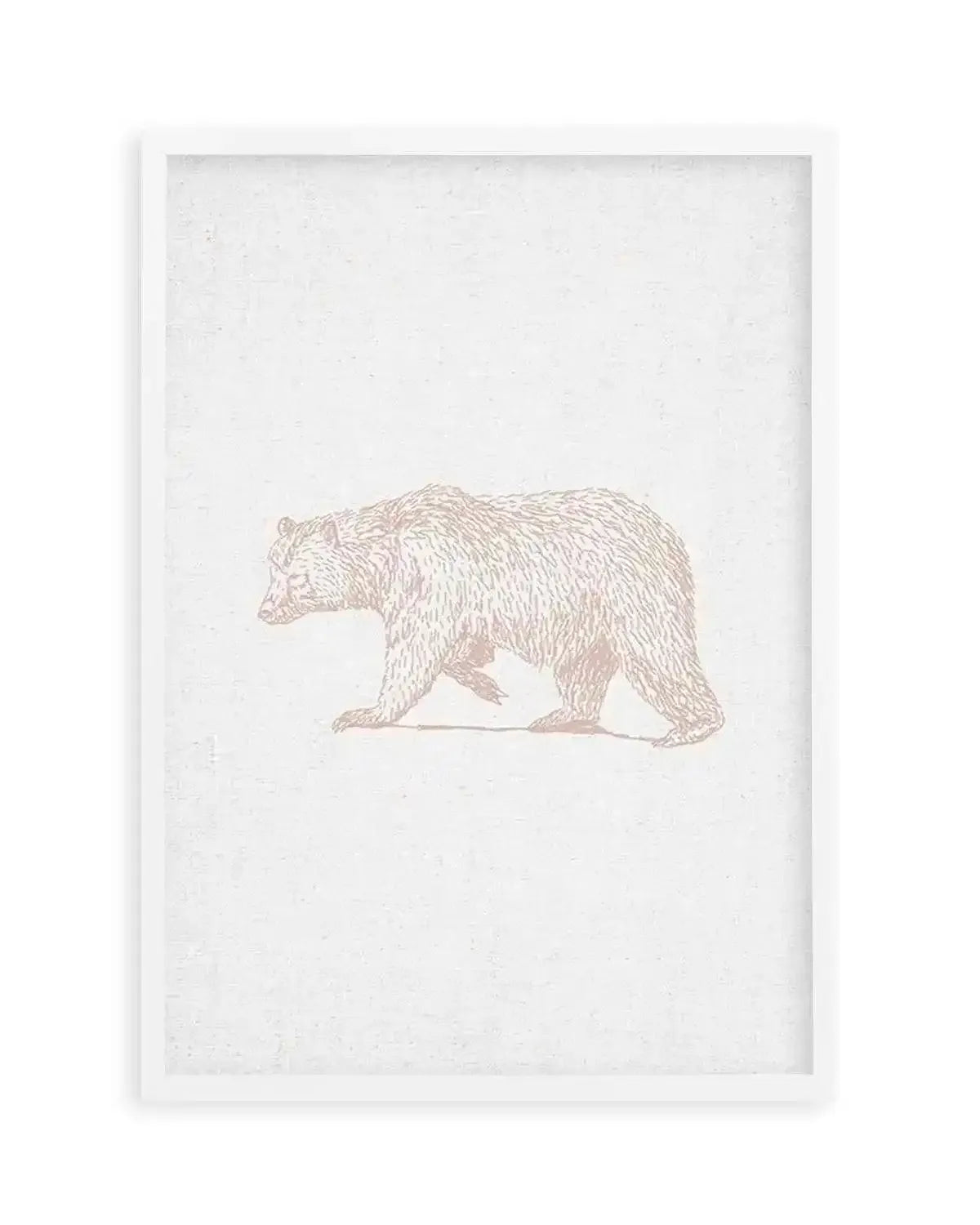 Vintage Bear on Linen | Customise Me! Art Print from Olive et Oriel where you can shop wallpaper and artworks online