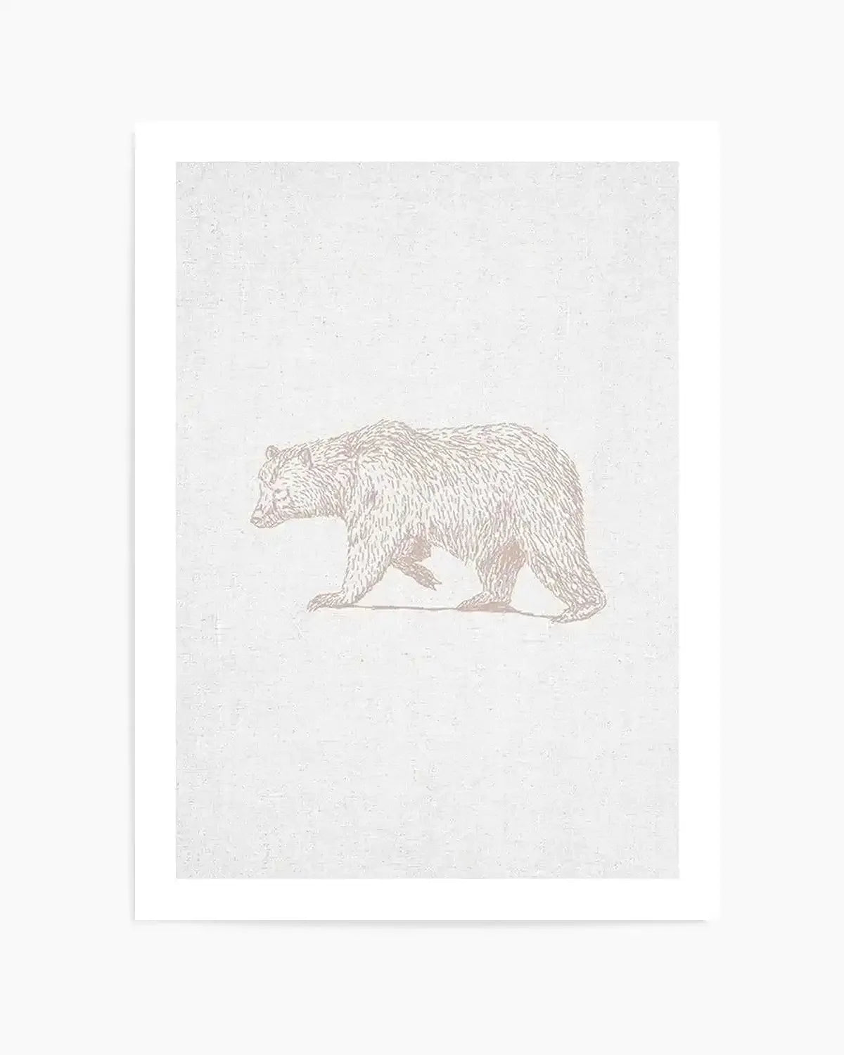 Vintage Bear on Linen | Customise Me! Art Print from Olive et Oriel where you can shop wallpaper and artworks online