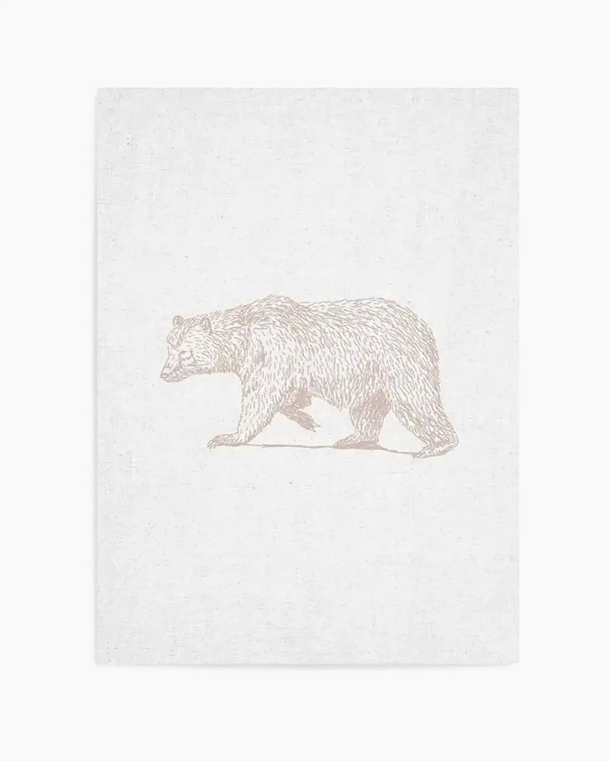 Vintage Bear on Linen | Customise Me! Art Print from Olive et Oriel where you can shop wallpaper and artworks online