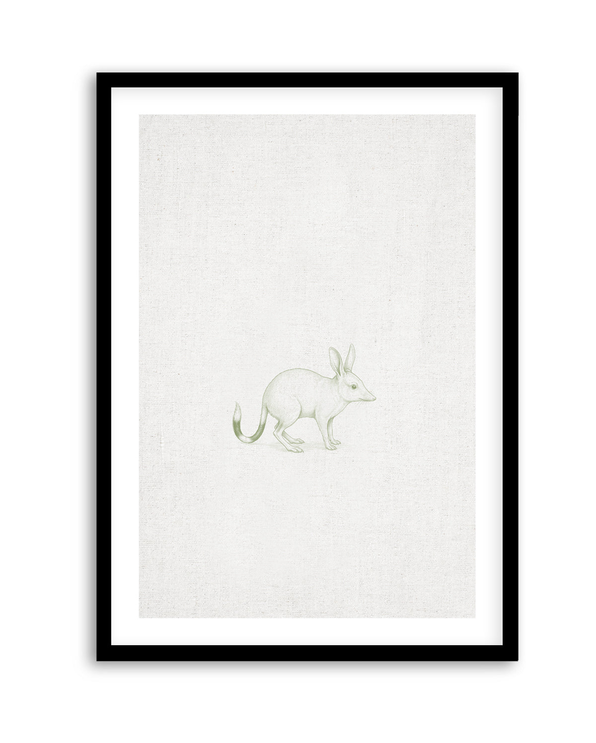 Vintage Bilby Australian Animals on Linen | Art Print
