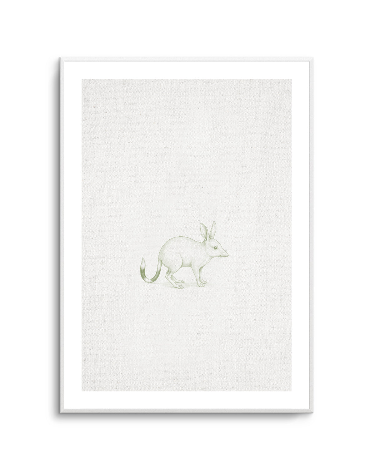 Vintage Bilby Australian Animals on Linen | Art Print