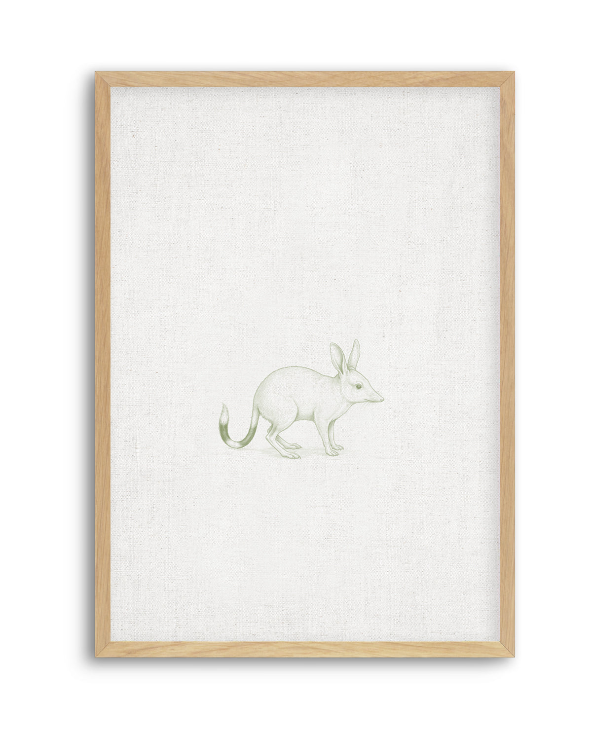 Vintage Bilby Australian Animals on Linen | Art Print