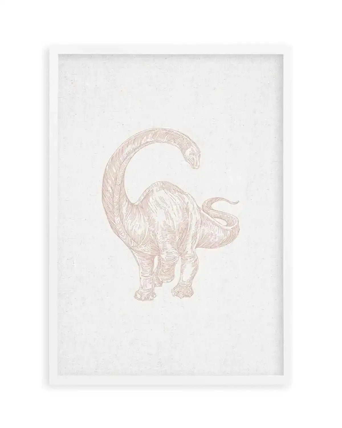 Vintage Brachiosaurus on Linen | Customise Me! Art Print from Olive et Oriel where you can shop wallpaper and artworks online