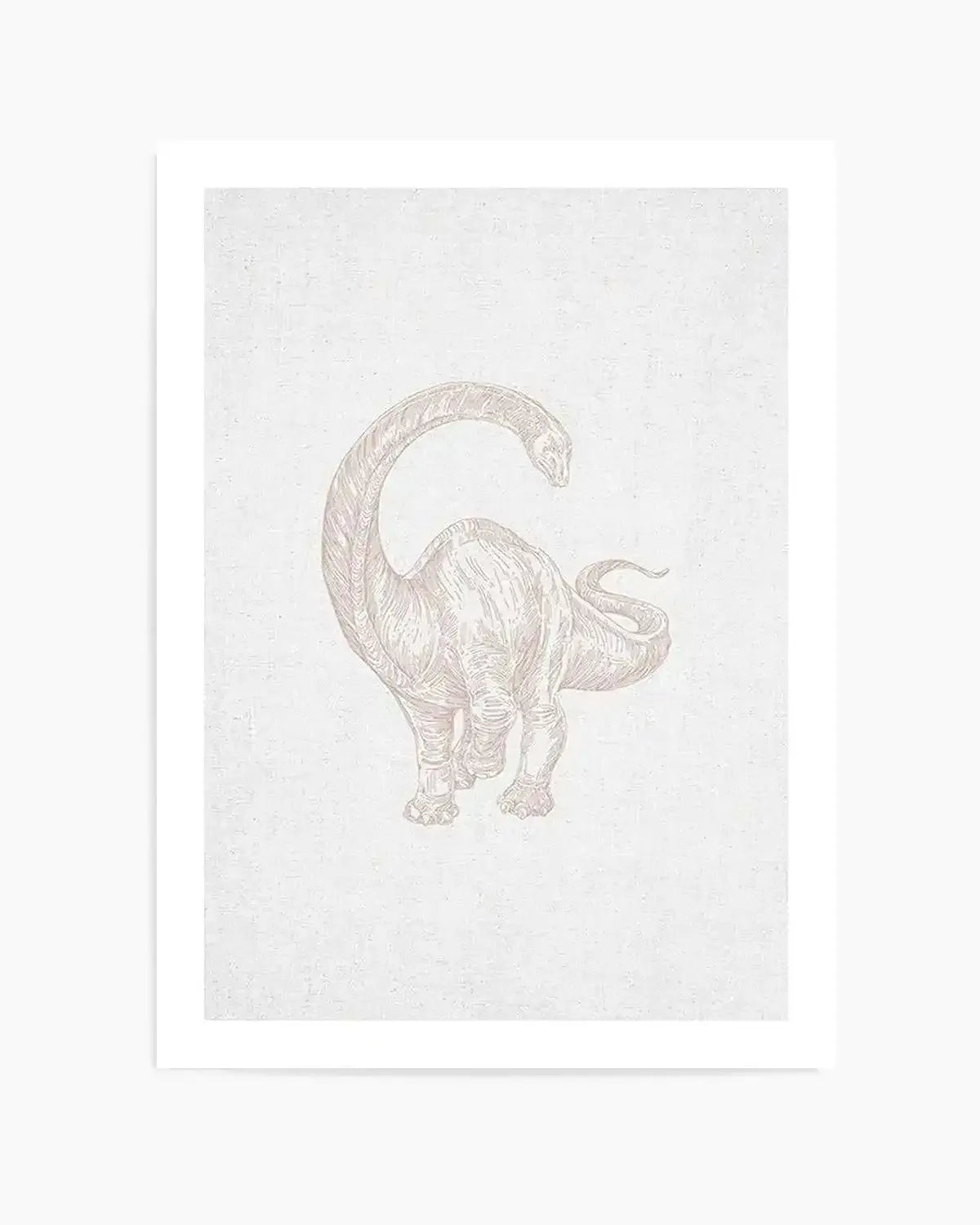 Vintage Brachiosaurus on Linen | Customise Me! Art Print from Olive et Oriel where you can shop wallpaper and artworks online