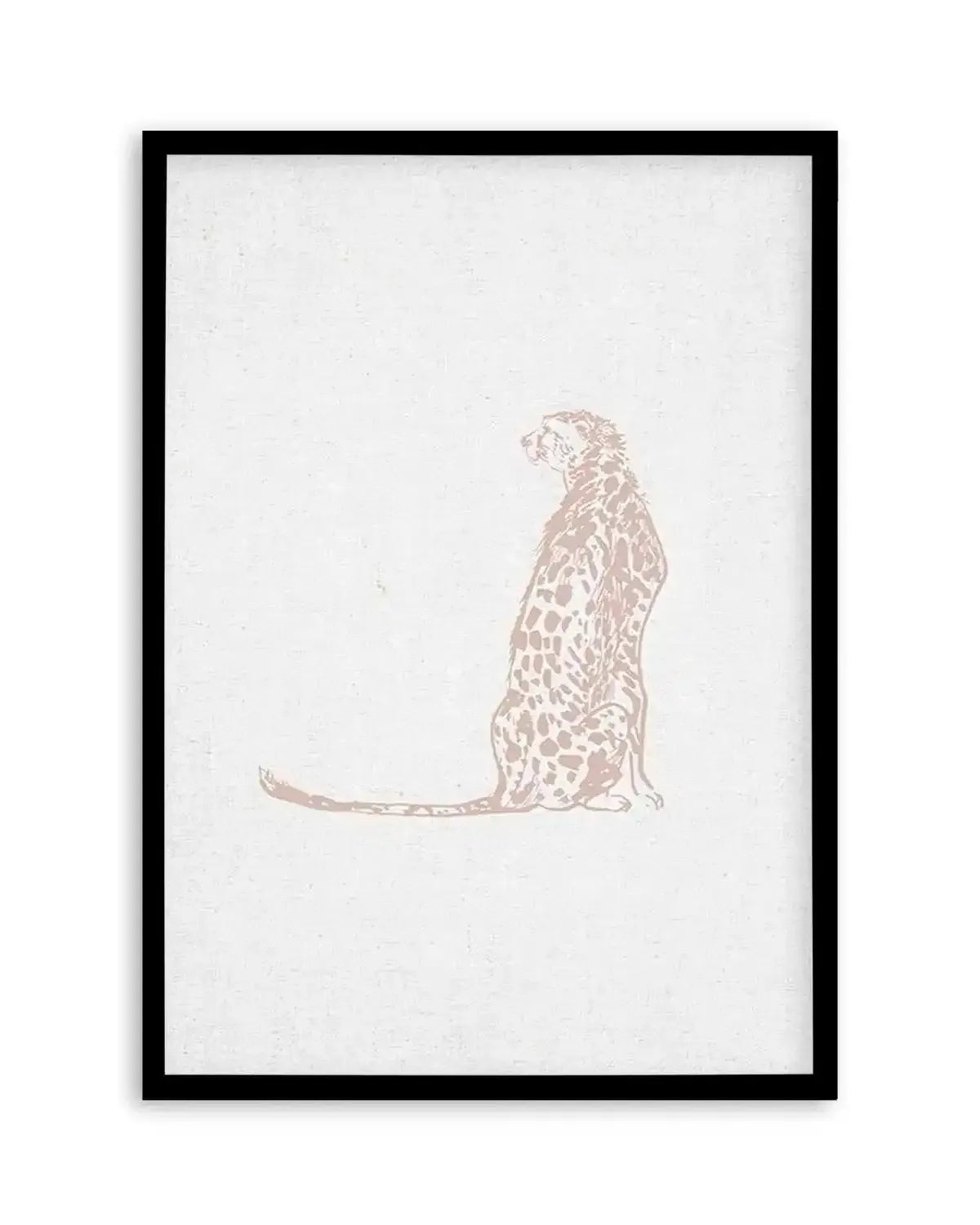 Vintage Cheetah on Linen | Customise Me! Art Print from Olive et Oriel where you can shop wallpaper and artworks online