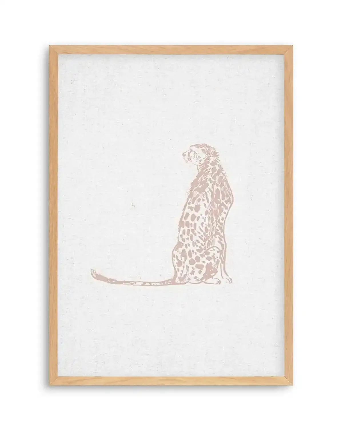 Vintage Cheetah on Linen | Customise Me! Art Print from Olive et Oriel where you can shop wallpaper and artworks online
