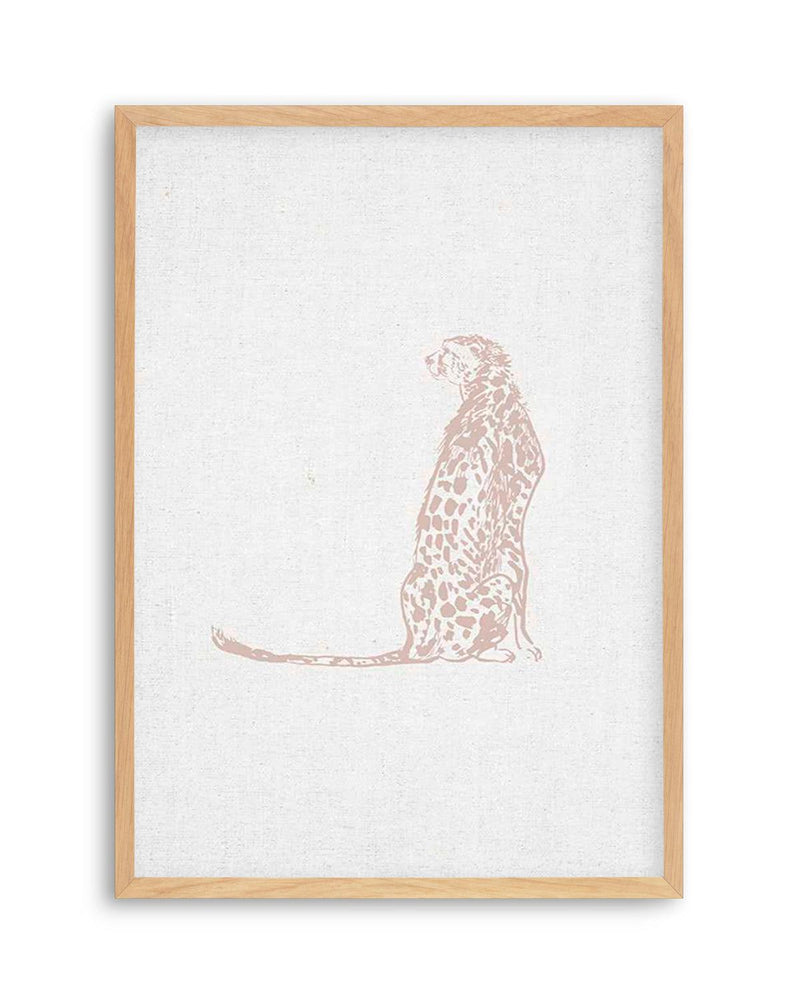 Vintage Cheetah on Linen | Customise Me! Art Print