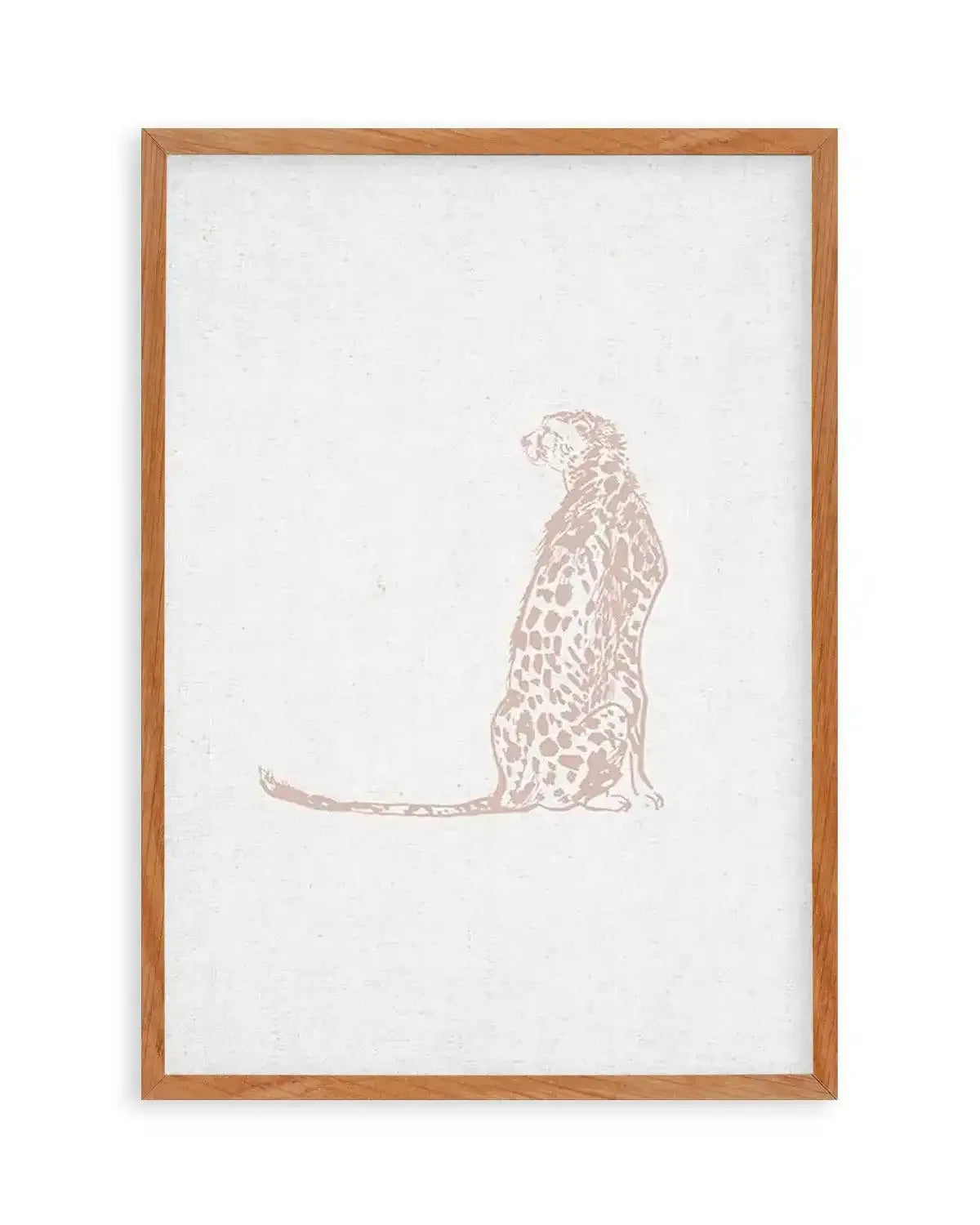 Vintage Cheetah on Linen | Customise Me! Art Print from Olive et Oriel where you can shop wallpaper and artworks online