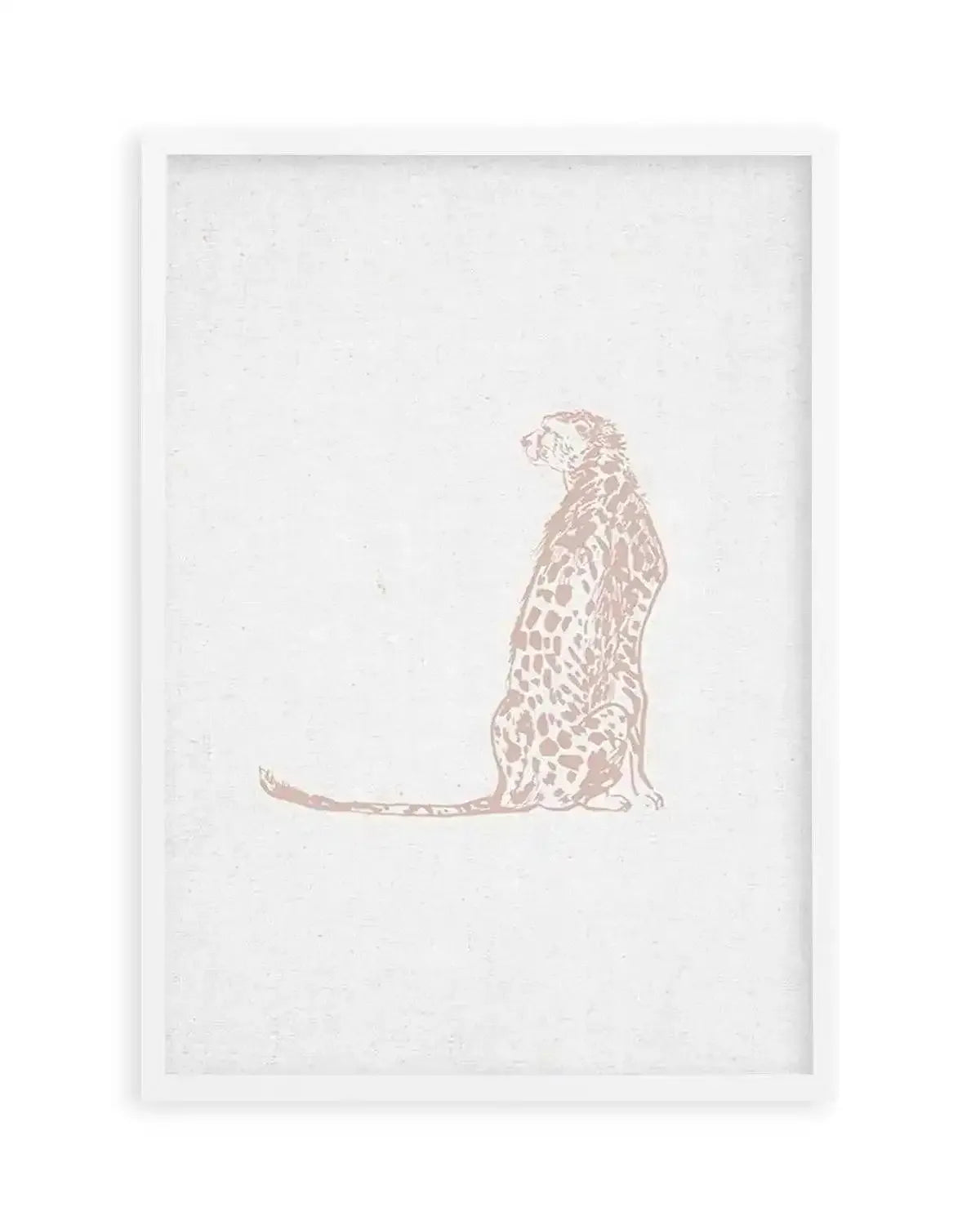 Vintage Cheetah on Linen | Customise Me! Art Print from Olive et Oriel where you can shop wallpaper and artworks online