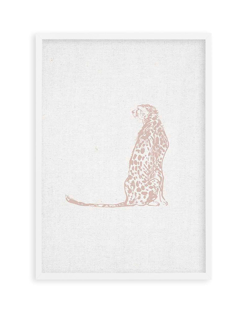 Vintage Cheetah on Linen | Customise Me! Art Print