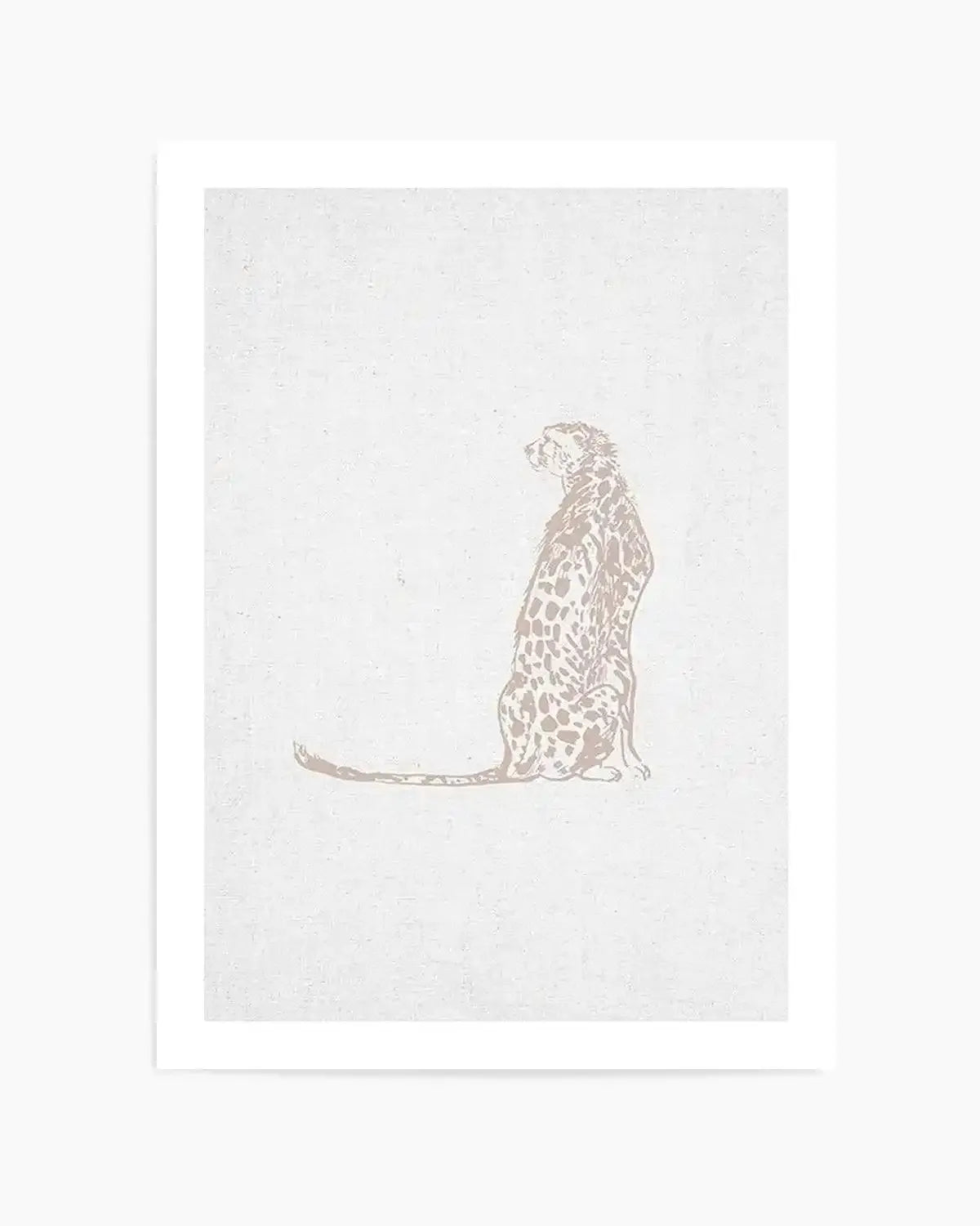 Vintage Cheetah on Linen | Customise Me! Art Print from Olive et Oriel where you can shop wallpaper and artworks online