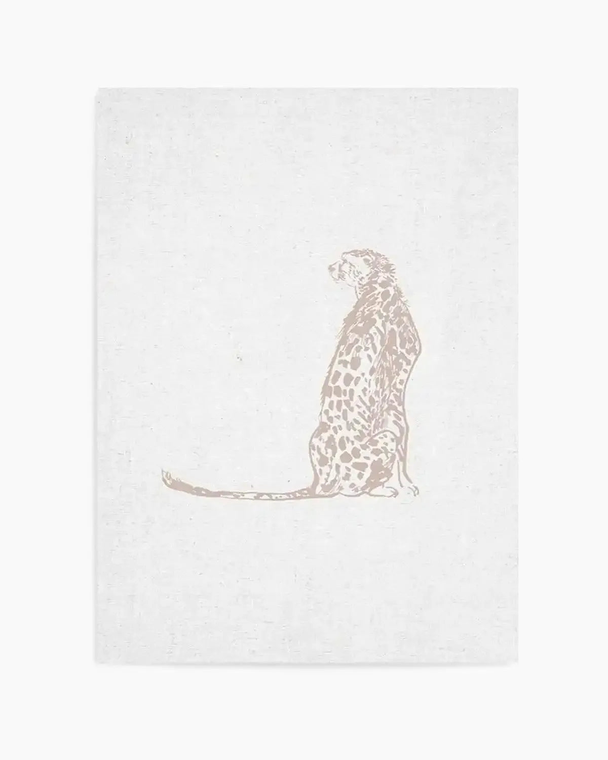 Vintage Cheetah on Linen | Customise Me! Art Print from Olive et Oriel where you can shop wallpaper and artworks online