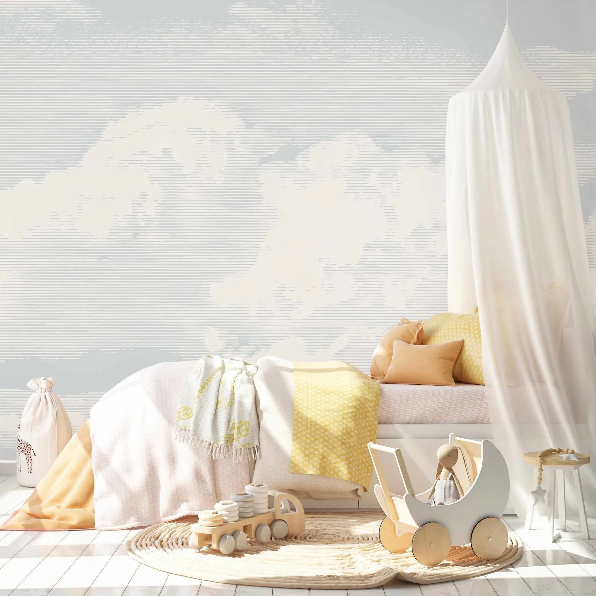 Vintage Clouds Wallpaper Mural-Wallpaper-Buy Kids Removable Wallpaper Online Our Custom Made Children‚àö¬¢‚Äö√á¬®‚Äö√ë¬¢s Wallpapers Are A Fun Way To Decorate And Enhance Boys Bedroom Decor And Girls Bedrooms They Are An Amazing Addition To Your Kids Bedroom Walls Our Collection of Kids Wallpaper Is Sure To Transform Your Kids Rooms Interior Style From Pink Wallpaper To Dinosaur Wallpaper Even Marble Wallpapers For Teen Boys Shop Peel And Stick Wallpaper Online Today With Olive et Oriel