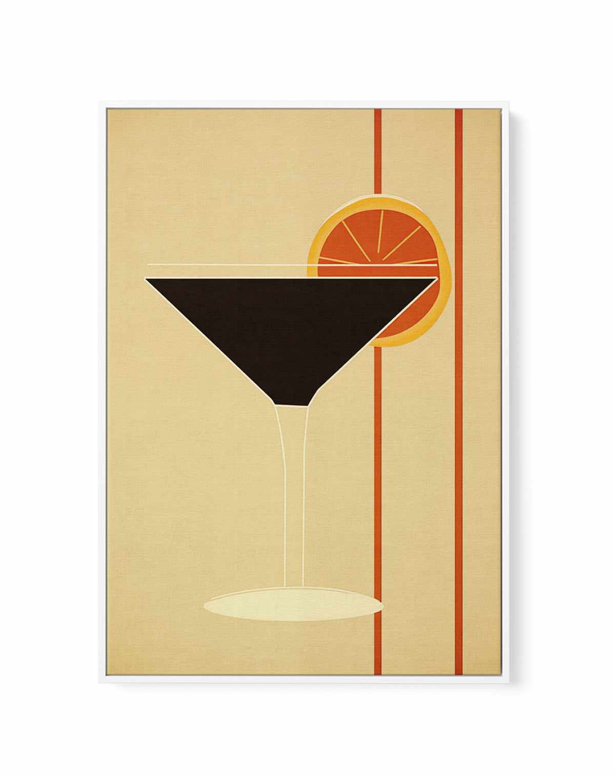 Vintage Cocktail No II | Framed Canvas Art Print