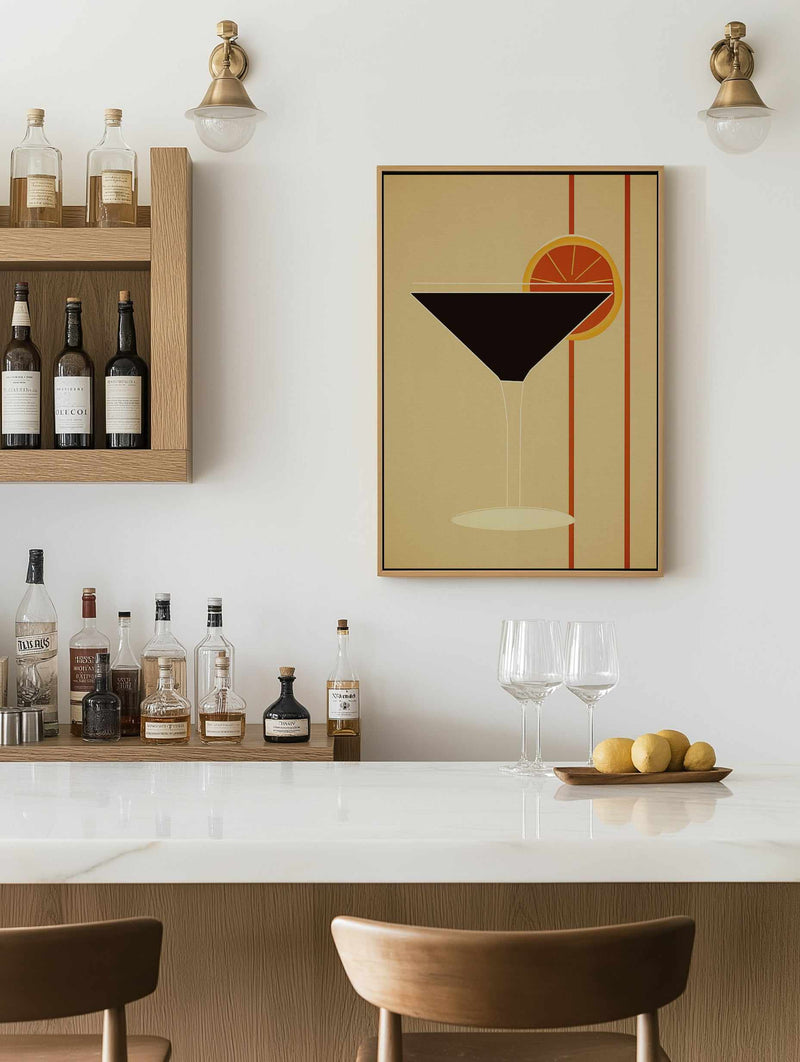 Vintage Cocktail No II | Framed Canvas Art Print from Olive et Oriel where you can shop wallpaper and artworks online