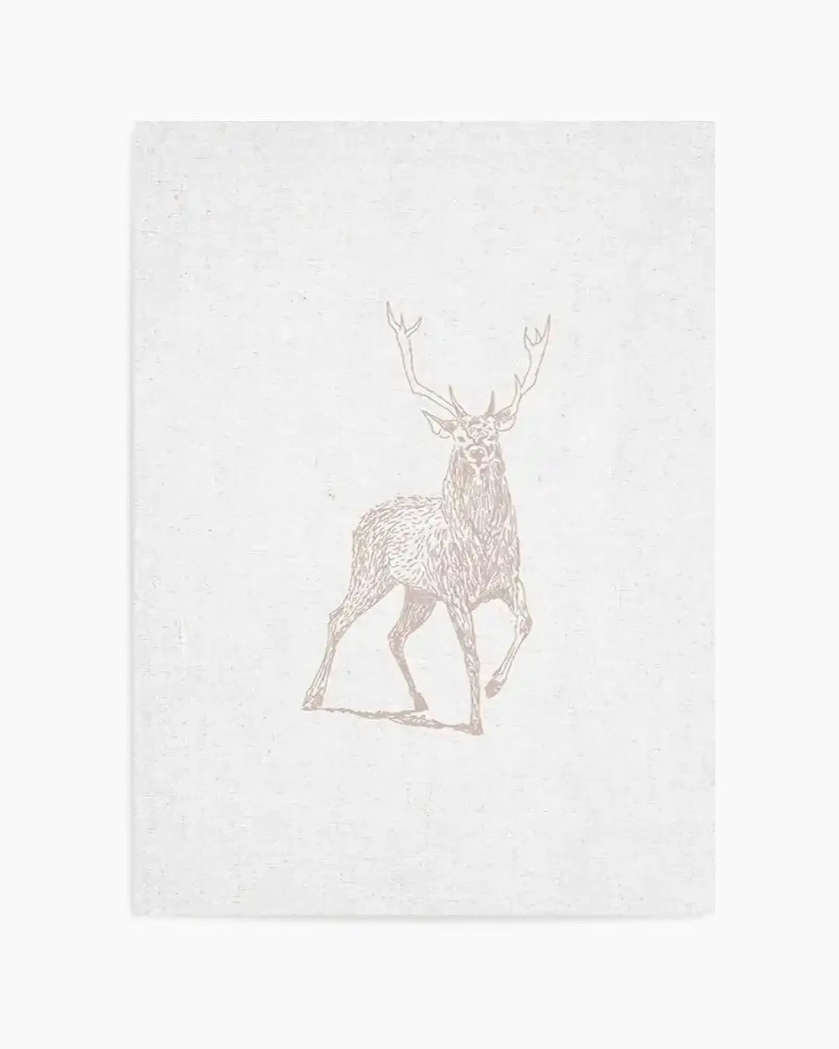 Vintage Deer on Linen | Customise Me! Art Print from Olive et Oriel where you can shop wallpaper and artworks online