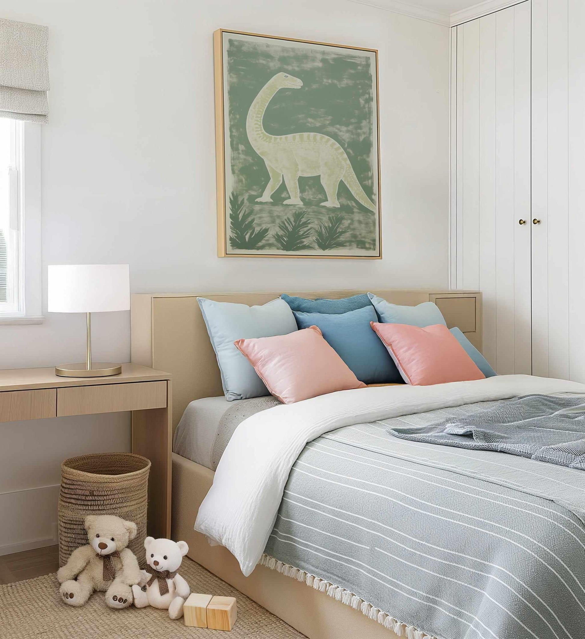 Vintage Dino II | Framed Canvas Art Print from Olive et Oriel where you can shop wallpaper and artworks online