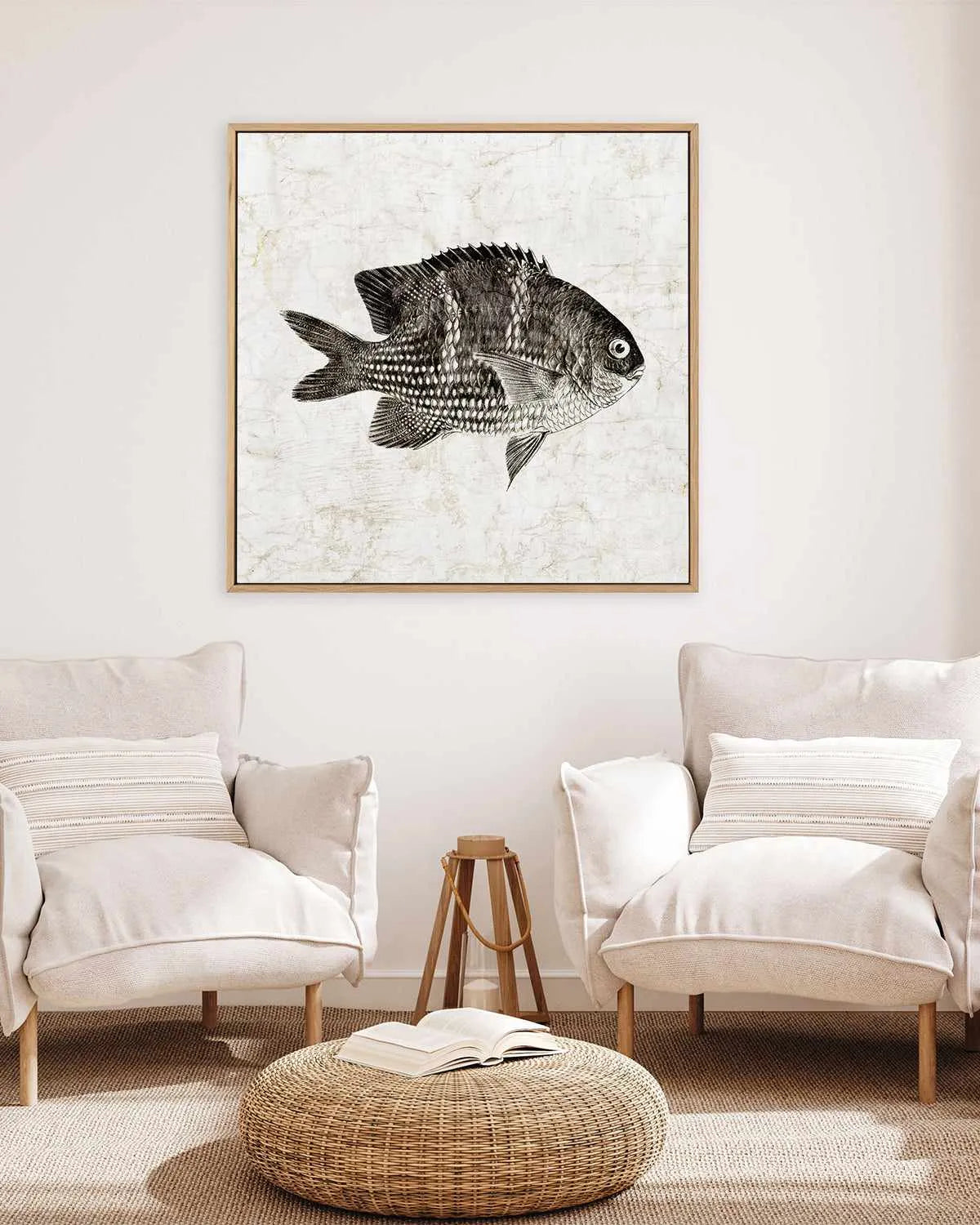 Vintage Fish I | Framed Canvas Art Print from Olive et Oriel where you can shop wallpaper and artworks online