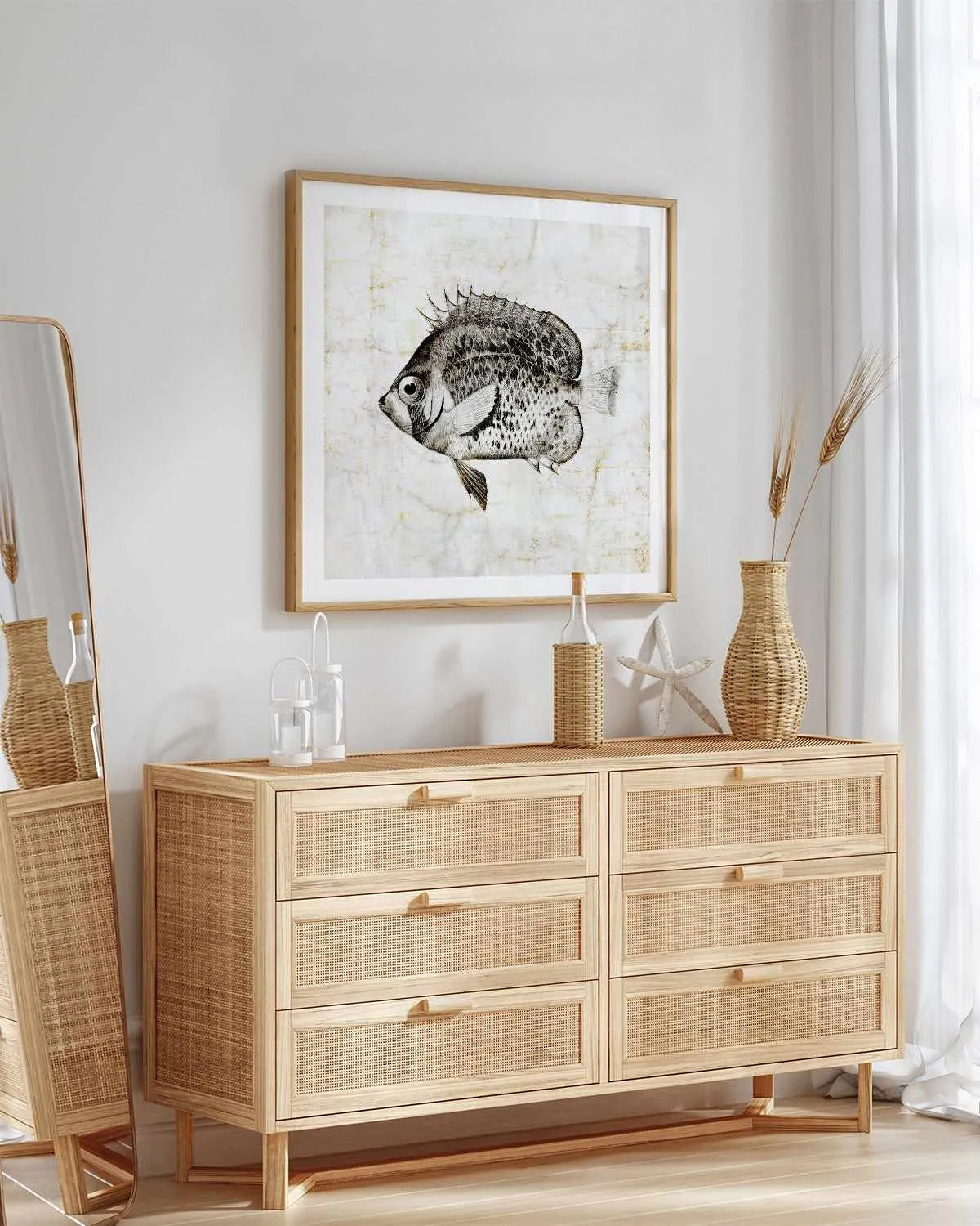 Vintage Fish IV Art Print from Olive et Oriel where you can shop wallpaper and artworks online