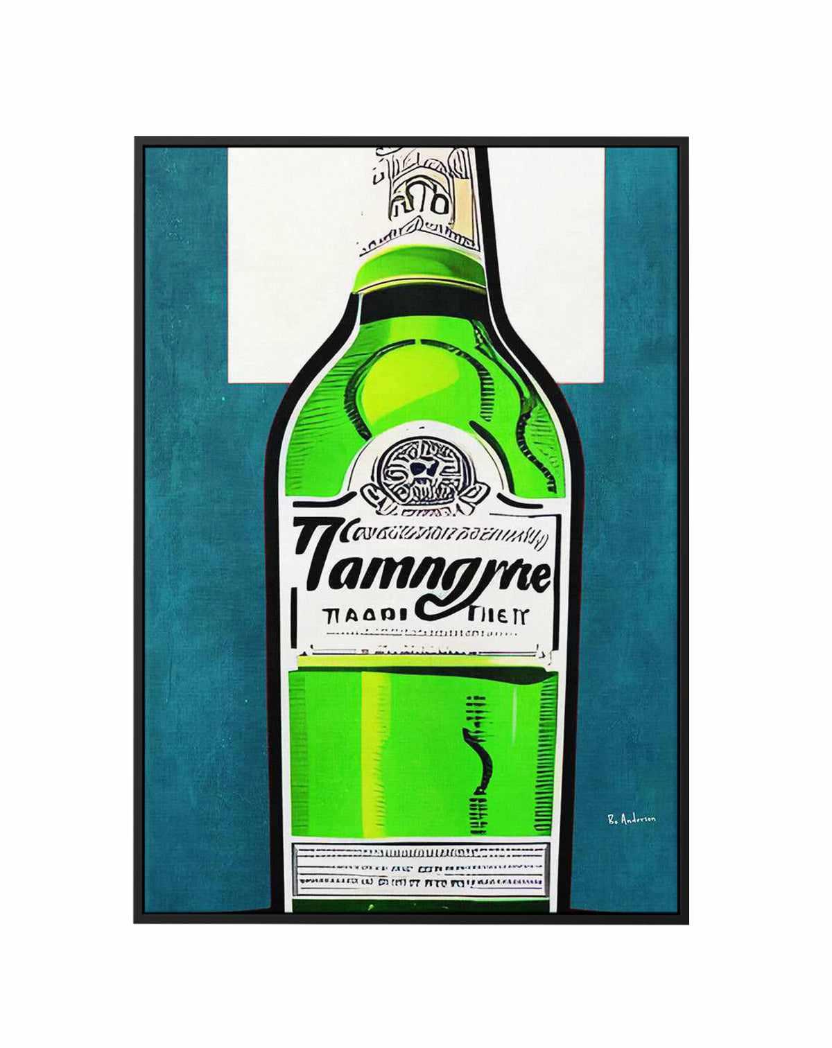 Vintage Gin a Some Tonic By Bo Anderson | Framed Canvas Art Print from Olive et Oriel where you can shop wallpaper and artworks online