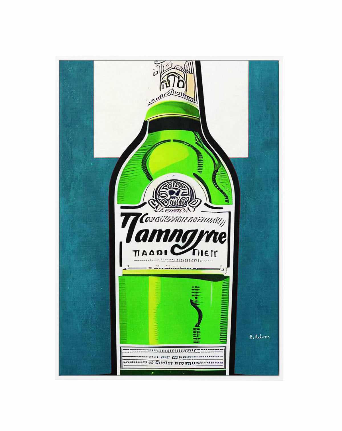 Vintage Gin a Some Tonic By Bo Anderson | Framed Canvas Art Print from Olive et Oriel where you can shop wallpaper and artworks online