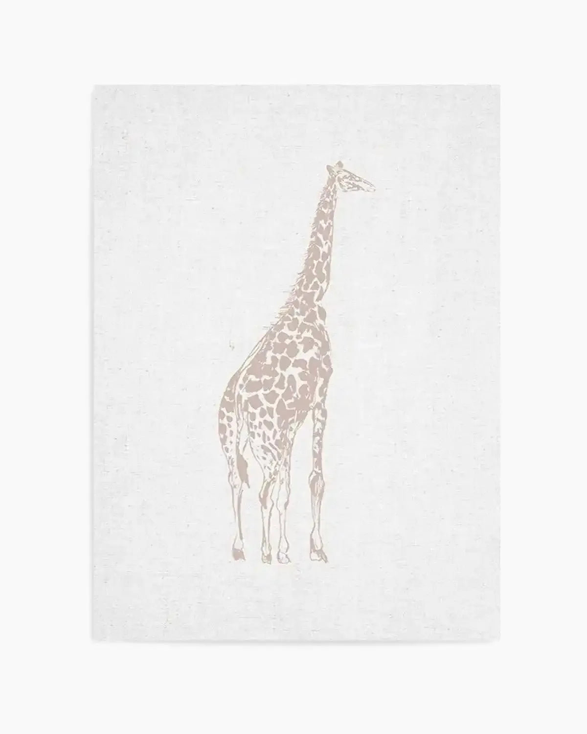 Vintage Giraffe on Linen | Customise Me! Art Print from Olive et Oriel where you can shop wallpaper and artworks online