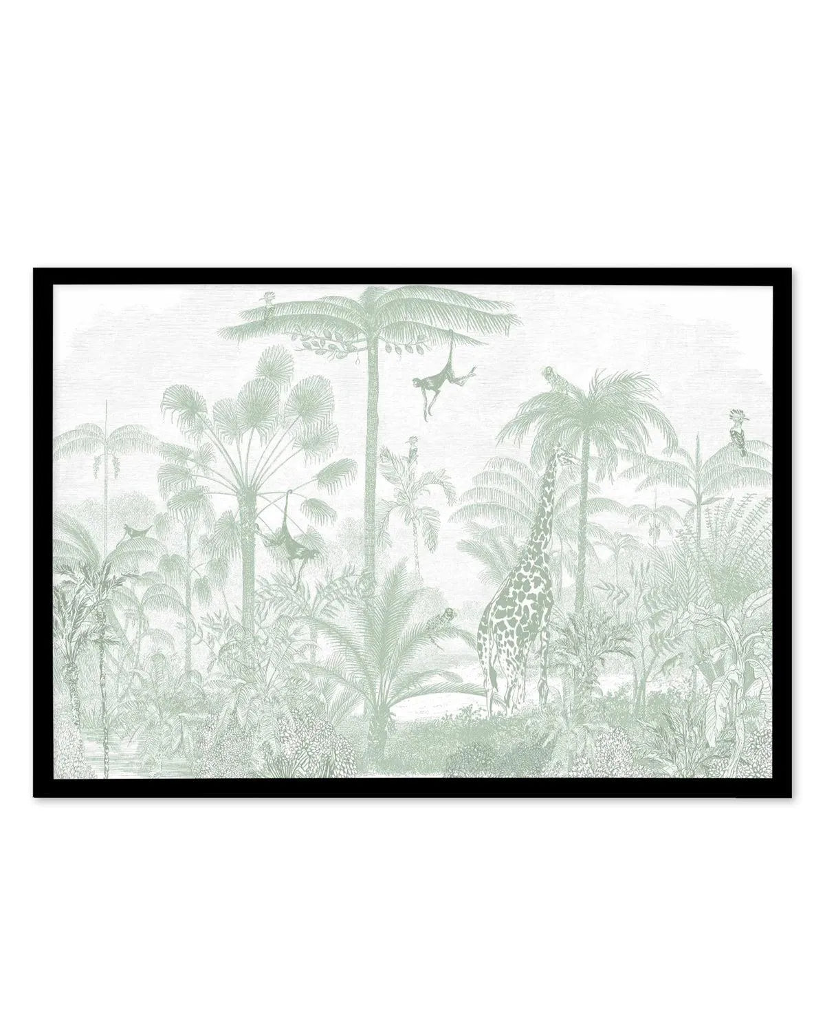 Vintage Jungle In Green Art Print from Olive et Oriel where you can shop wallpaper and artworks online