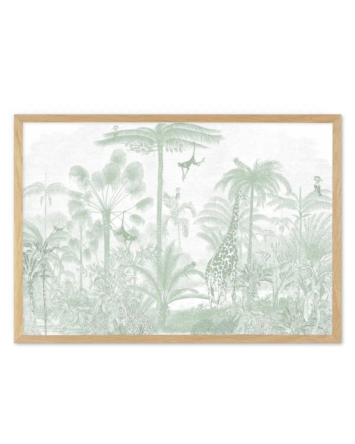 Vintage Jungle In Green Art Print from Olive et Oriel where you can shop wallpaper and artworks online