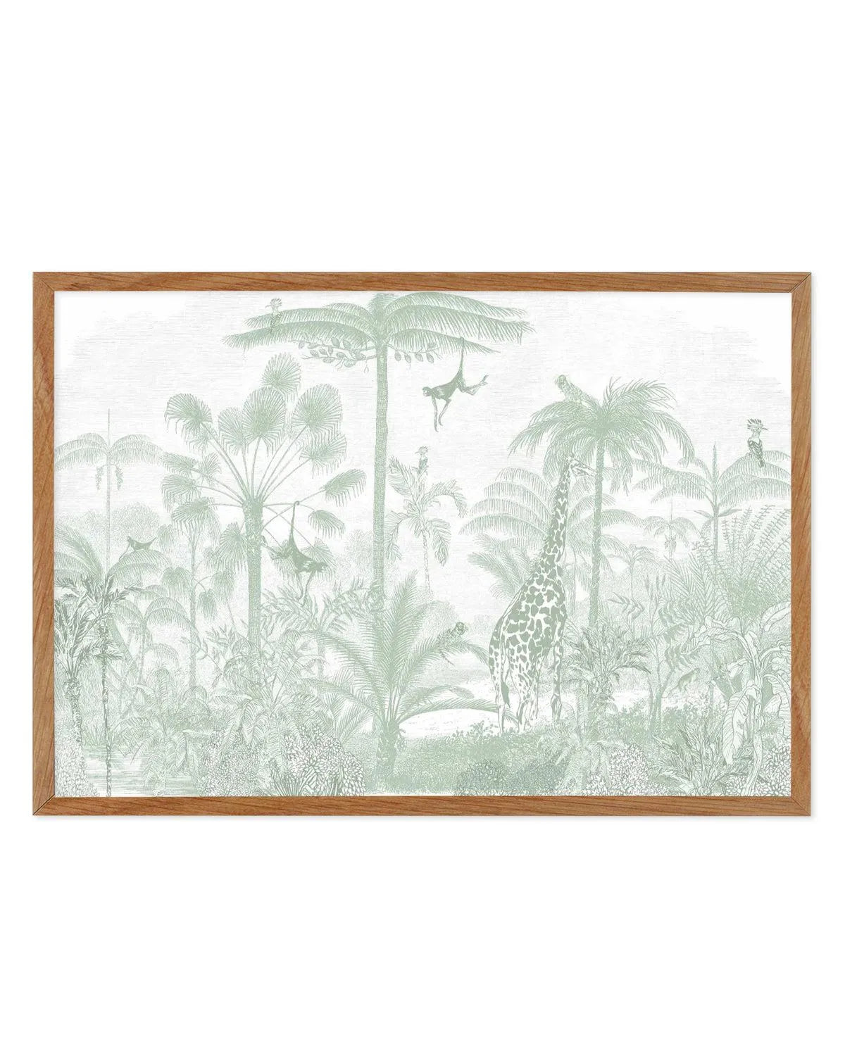 Vintage Jungle In Green Art Print from Olive et Oriel where you can shop wallpaper and artworks online