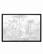Vintage Jungle In Mist Art Print