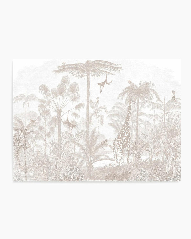 Vintage Jungle In Sahara Art Print