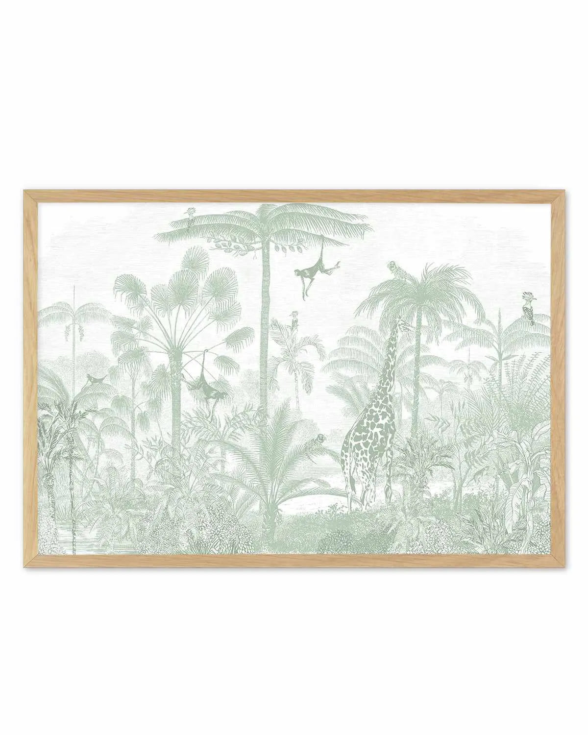 Vintage Jungle In Green Art Print from Olive et Oriel where you can shop wallpaper and artworks online