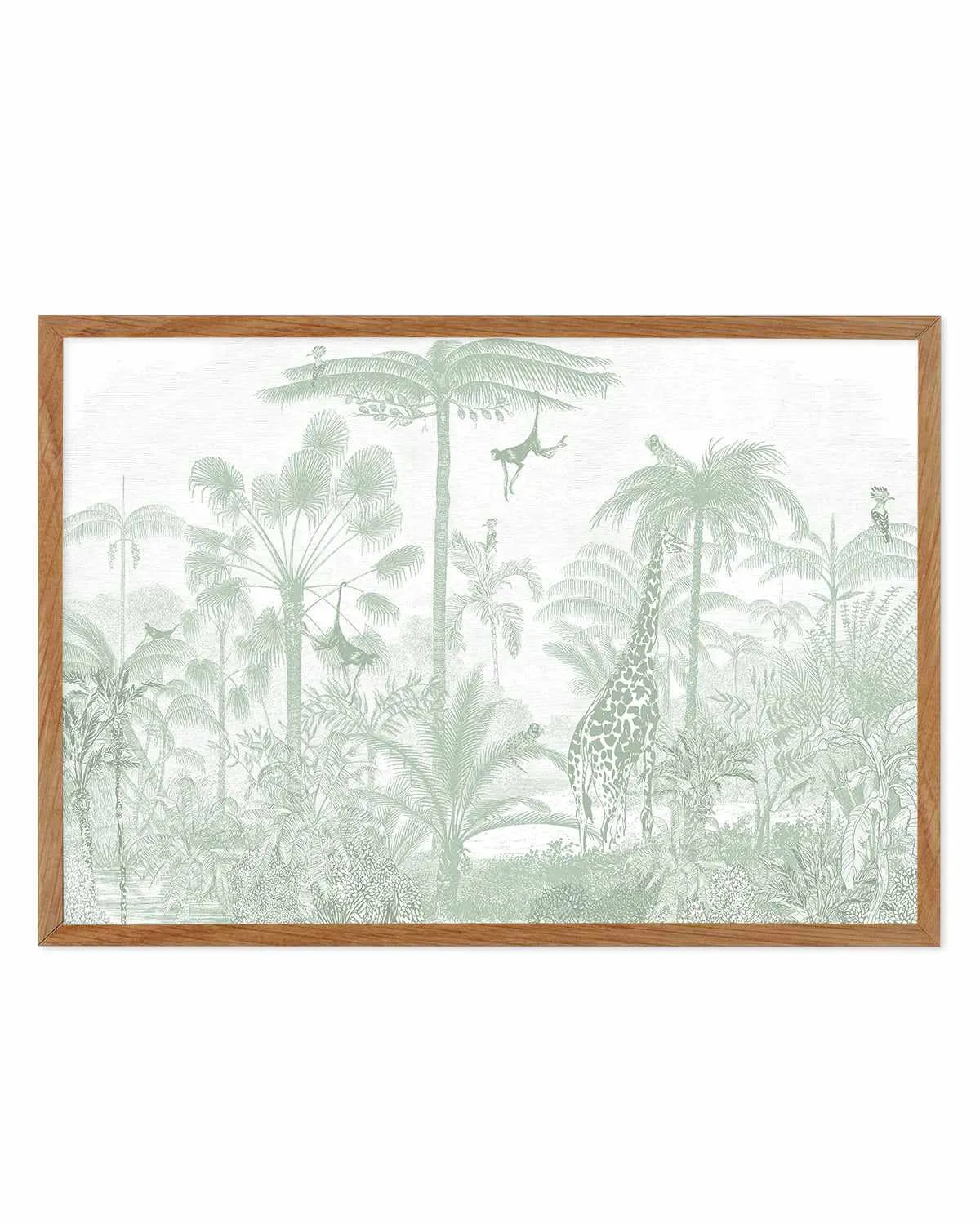 Vintage Jungle In Green Art Print from Olive et Oriel where you can shop wallpaper and artworks online