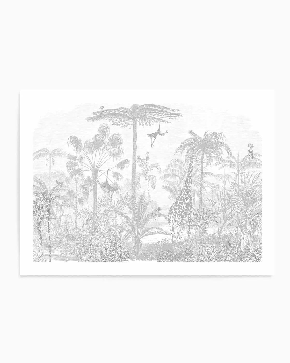 Vintage Jungle In Mist Art Print from Olive et Oriel where you can shop wallpaper and artworks online