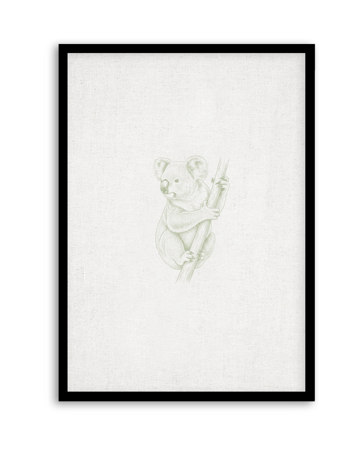 Vintage Koala Australian Animals on Linen | Art Print
