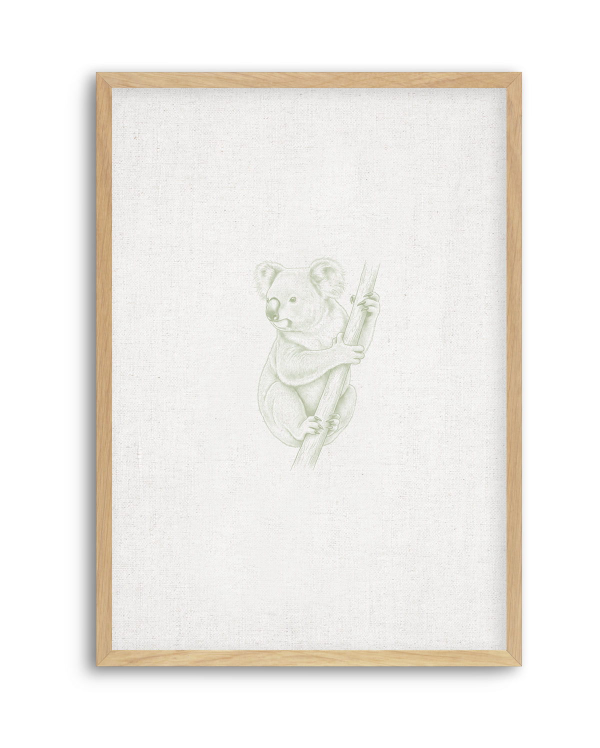 Vintage Koala Australian Animals on Linen | Art Print