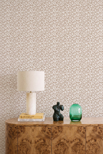 Vintage Python in Beige Wallpaper