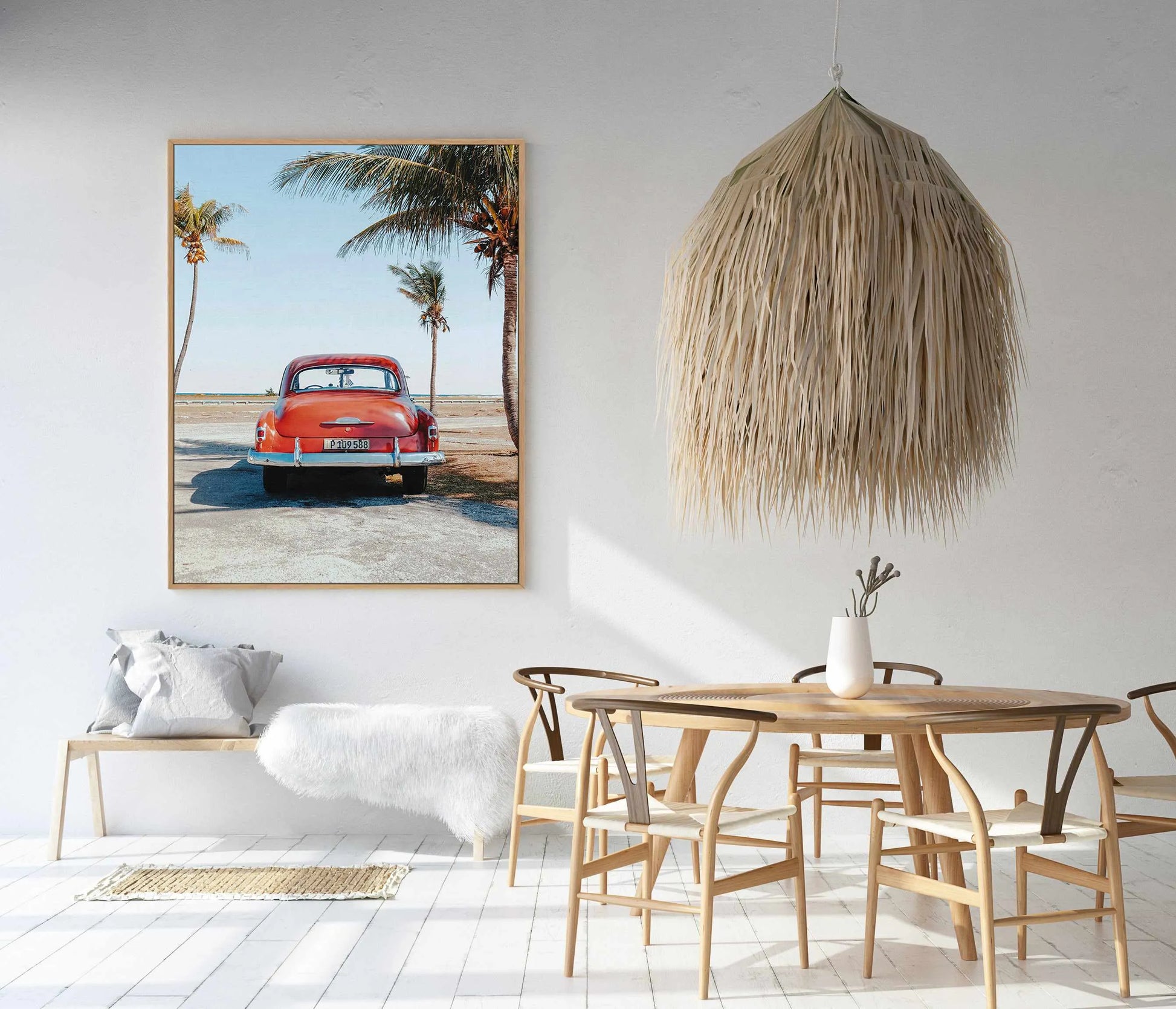 Vintage Ride by Spencer Everett | Framed Canvas Art Print from Olive et Oriel where you can shop wallpaper and artworks online